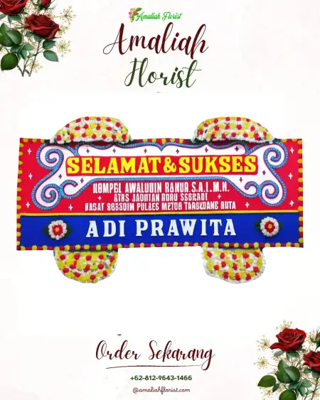 Papan Bunga Ucapan Selamat Gereba